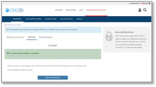 Example of Confirmation Page