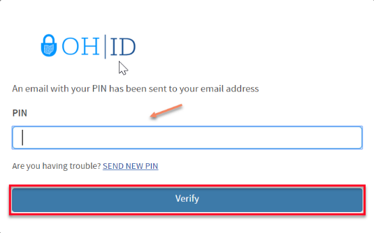 Screenshot of verification for new email contact